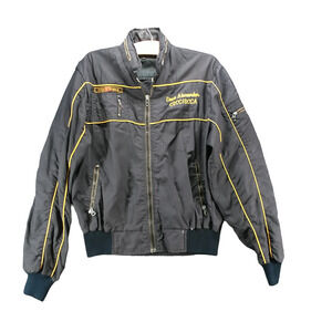 Sports World Men's Full Zip Jacket Black M David Alexander University Vintage